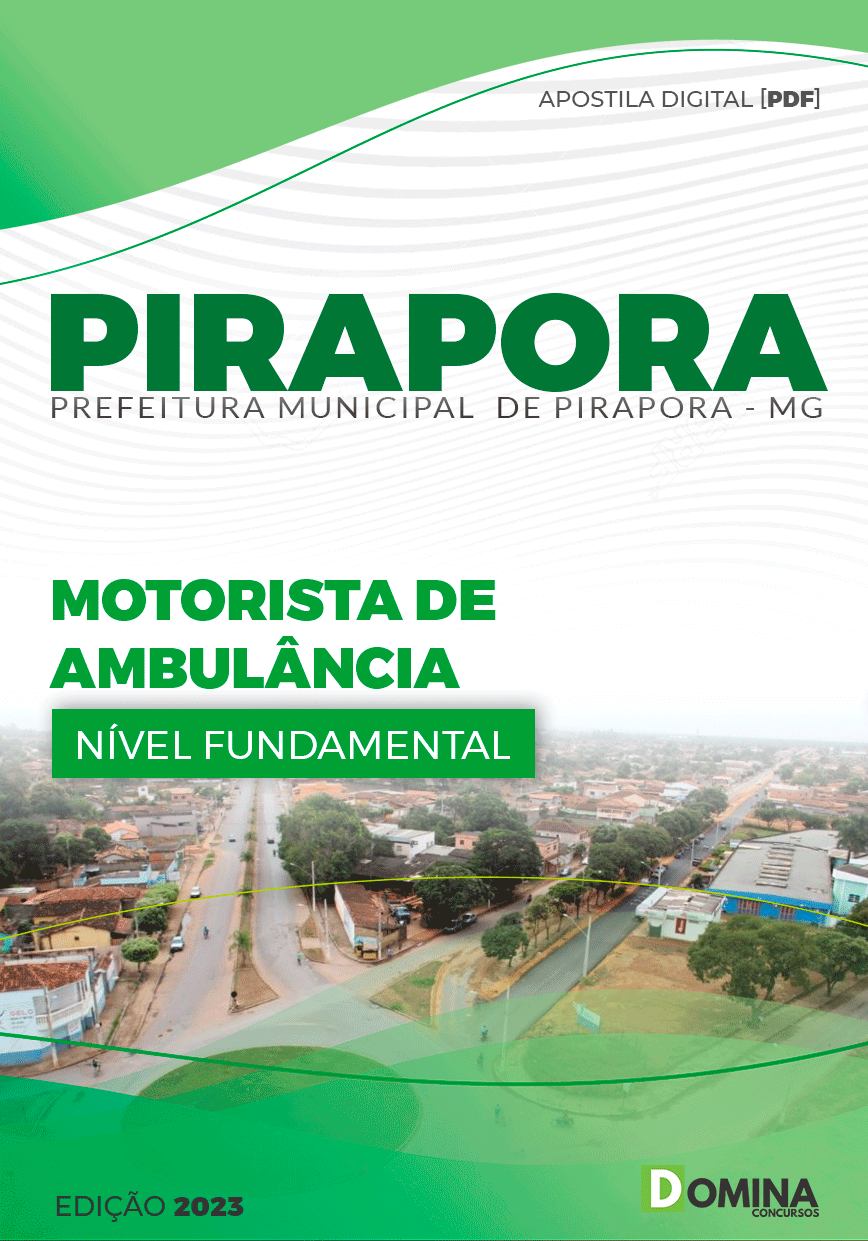 Apostila Pref Pirapora MG 2023 Motorista de Ambulância