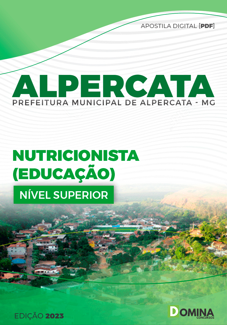 Apostila Pref Alpercata MG 2023 Nutricionista Educação
