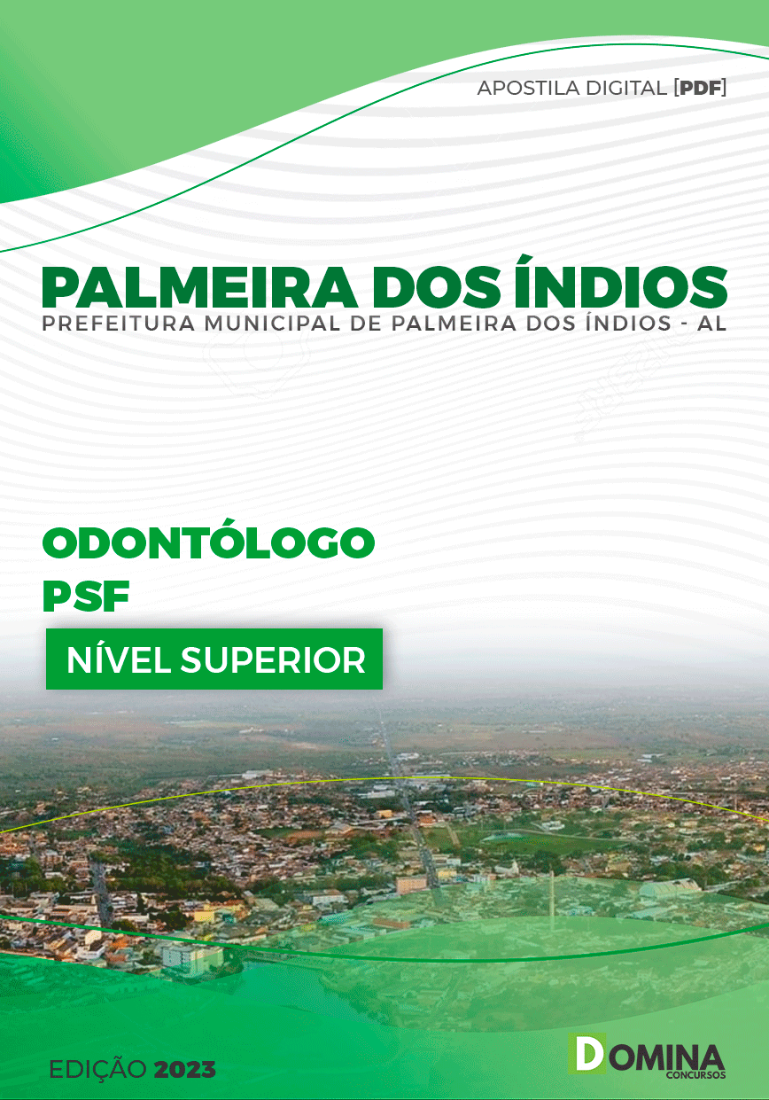 Apostila Pref Palmeira dos Índios AL 2023 Odontólogo PSF