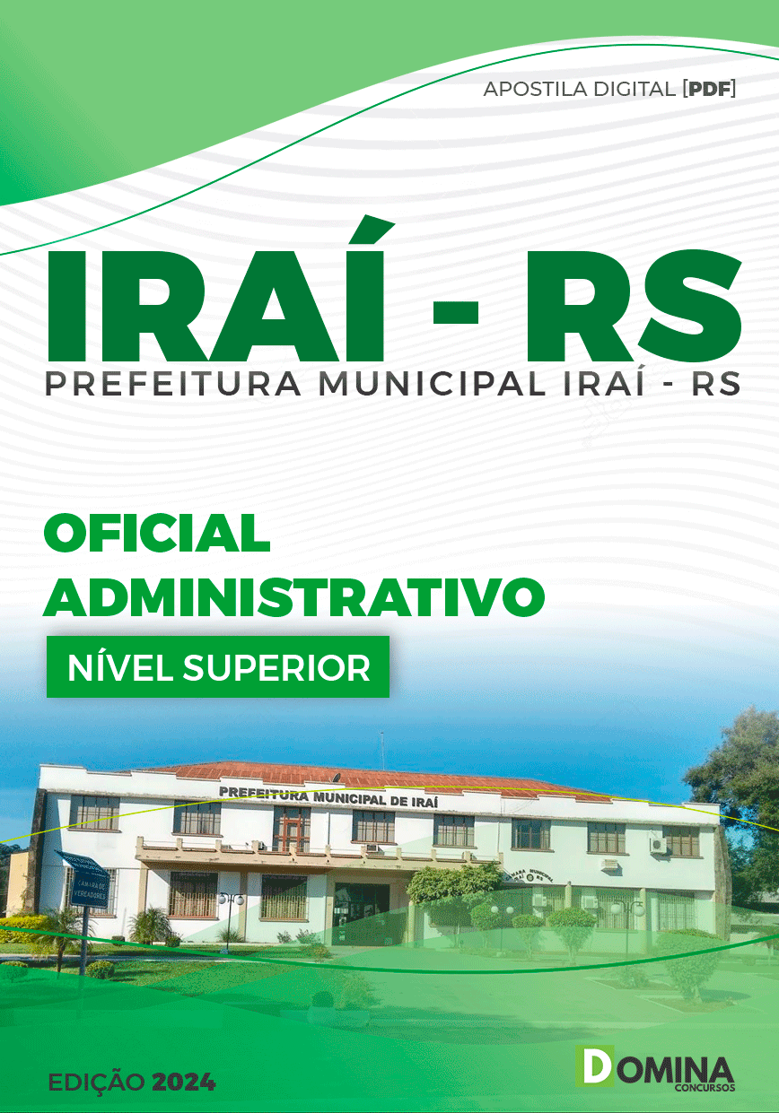 Apostila Pref Iraí RS 2024 Oficial Administrativo