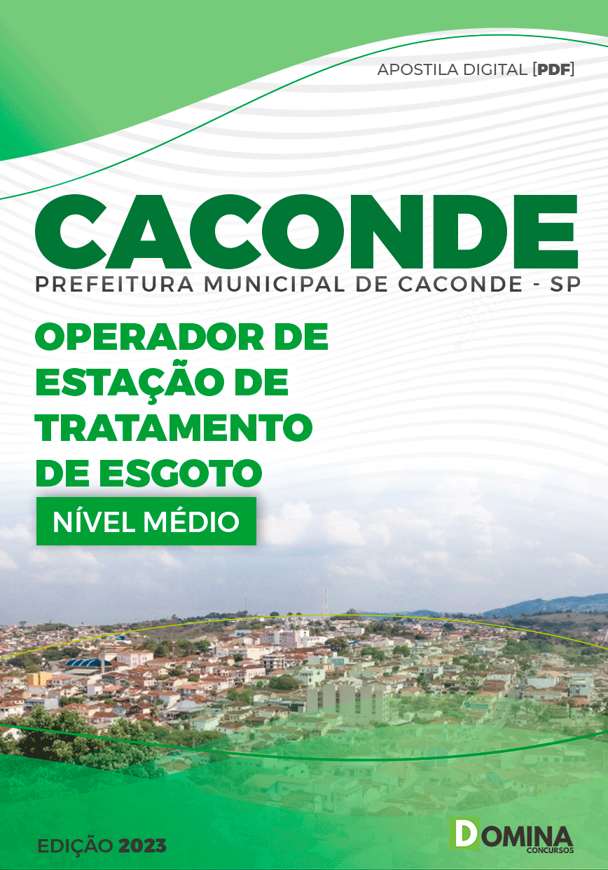Apostila Pref Caconde SP 2023 Operador Estação Esgoto