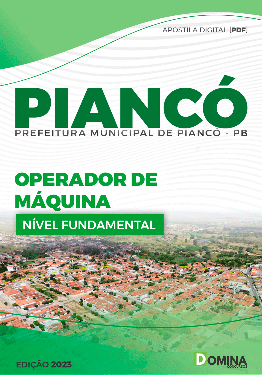 Apostila Pref Piancó PB 2023 Operador de Máquina