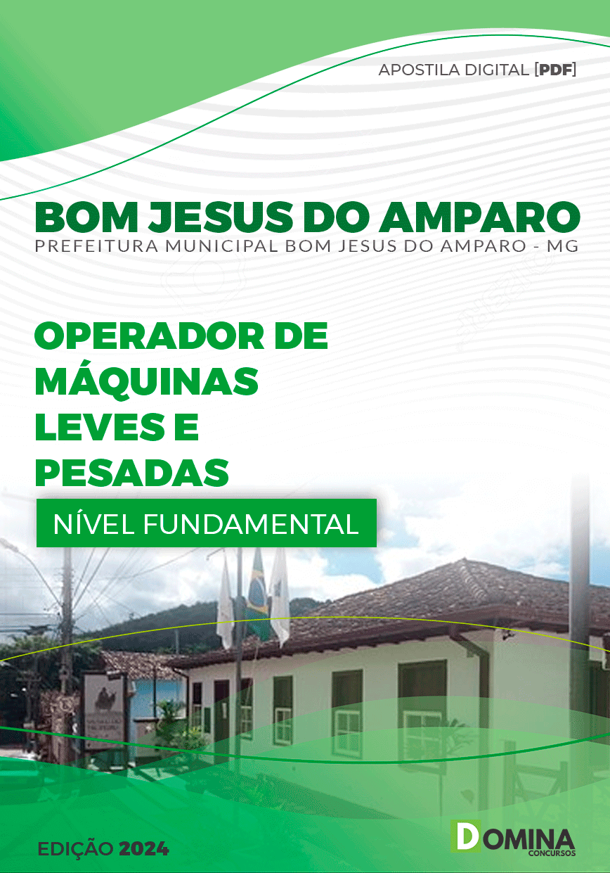 Pref Bom Jesus do Amparo MG 2024 Operador de Máquinas