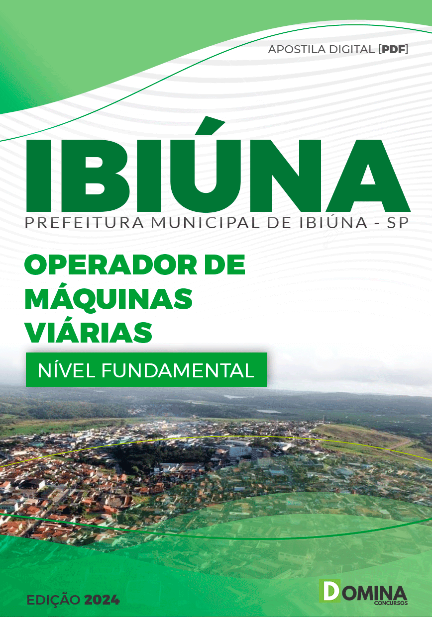 Apostila Pref Ibiúna SP 2024 Operador de Máquinas Viárias