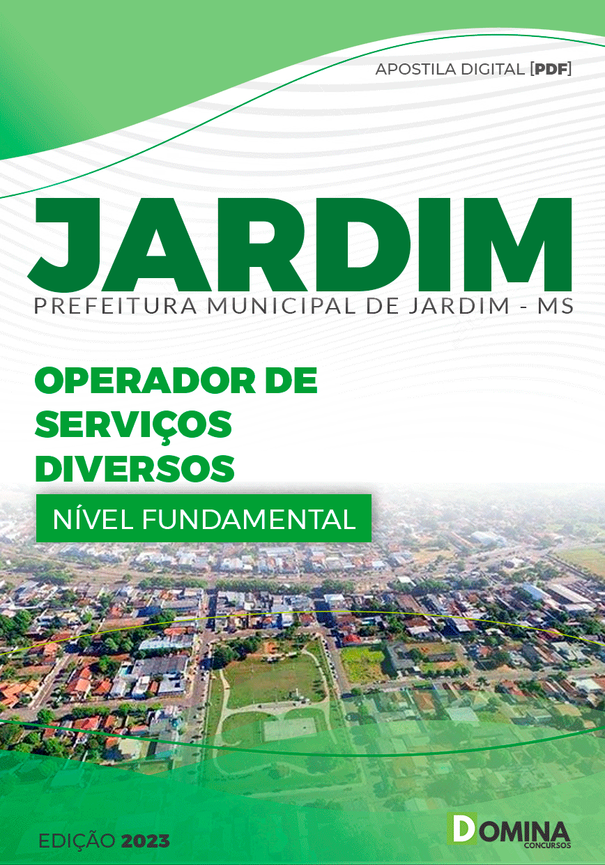 Apostila Concurso JARDIM MS 2023 Operador Serviços Diversos