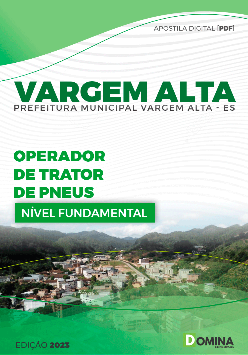 Apostila Pref Vargem Alta ES 2023 Operador de Trator de Pneus