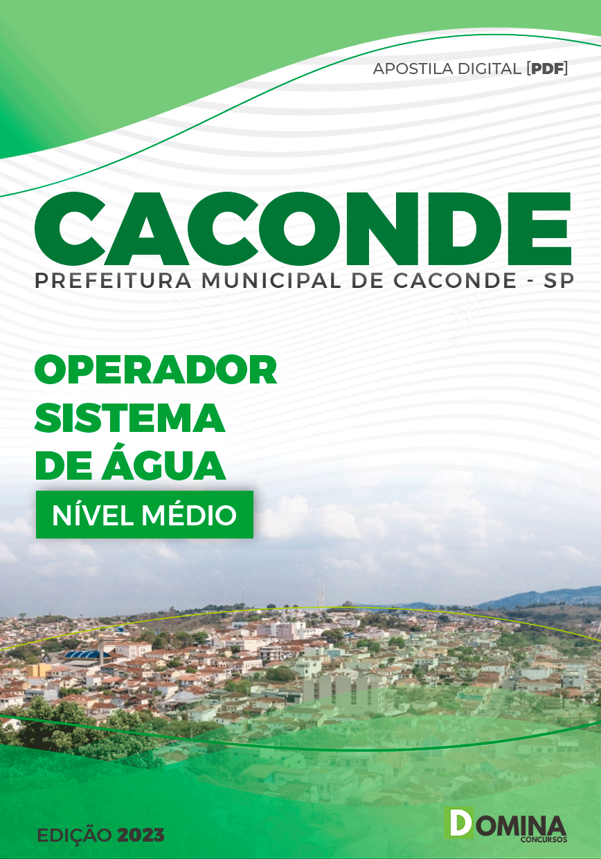 Apostila Pref Caconde SP 2023 Operador Sistema Água