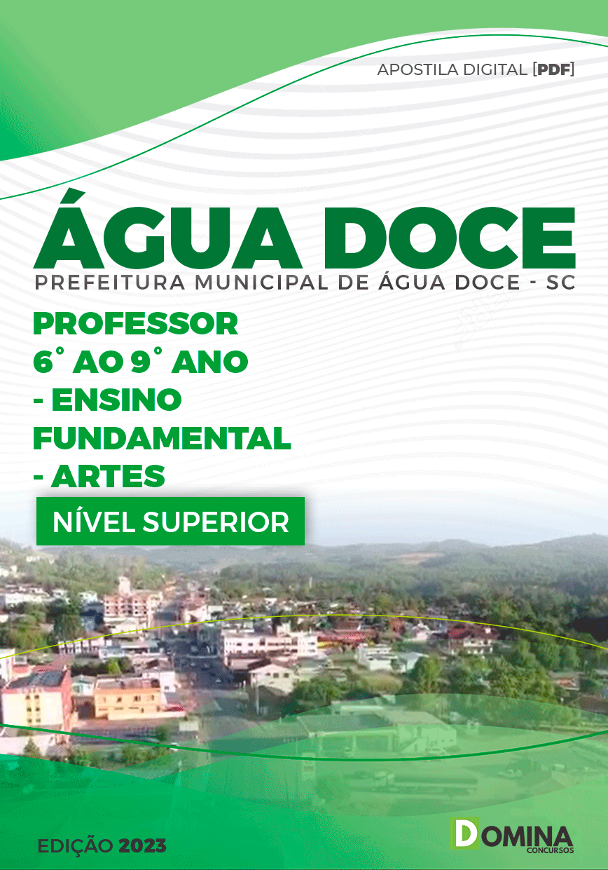 Apostila Pref Água Doce SC 2023 Professor Artes