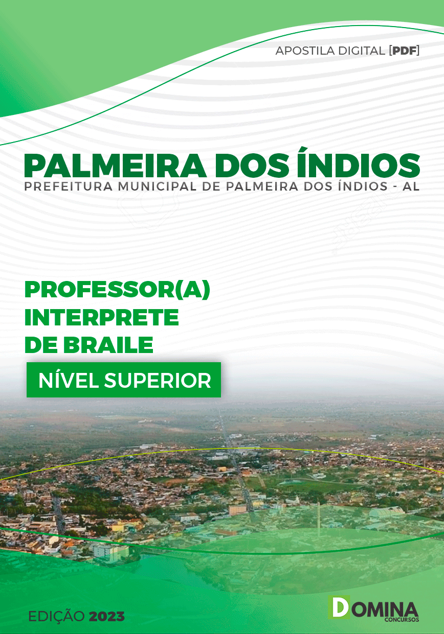 Apostila Pref Palmeira dos Índios AL 2023 Professor Interprete Braile