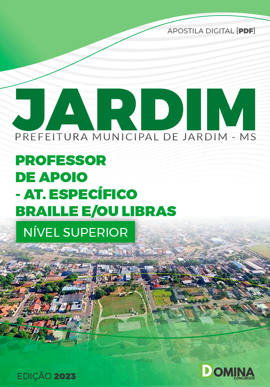 Apostila Concurso JARDIM MS 2023 Professor Educação Especial Braille