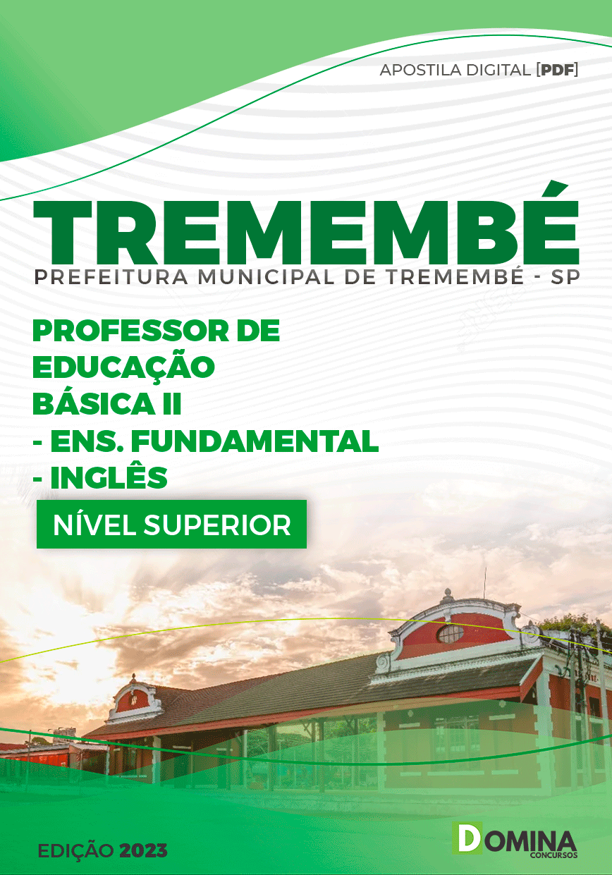 Apostila Pref Tremembé SP 2023 Professor de Inglês