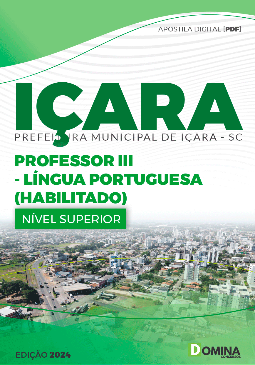 Apostila Pref Içara SC 2024 Professor de Português Habilitado