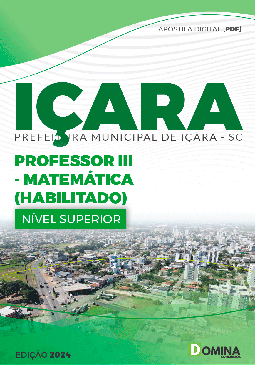 Apostila Pref Içara SC 2024 Professor de Matemática Habilitado