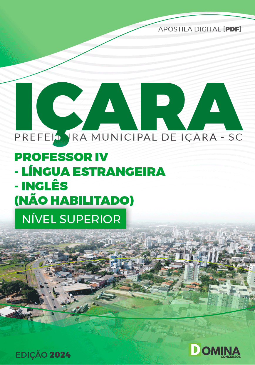 Apostila Pref Içara SC 2024 Professor de Inglês Não Habilitado