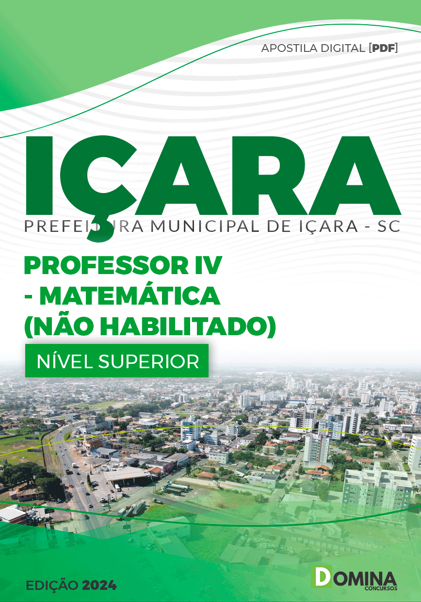 Pref Içara SC 2024 Professor de Matemática Não Habilitado