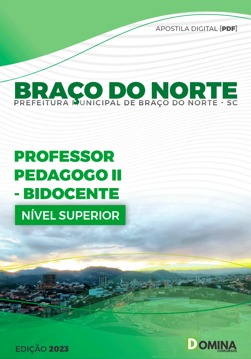 Apostila Pref Braço do Norte SC 2023 Professor Bidocente