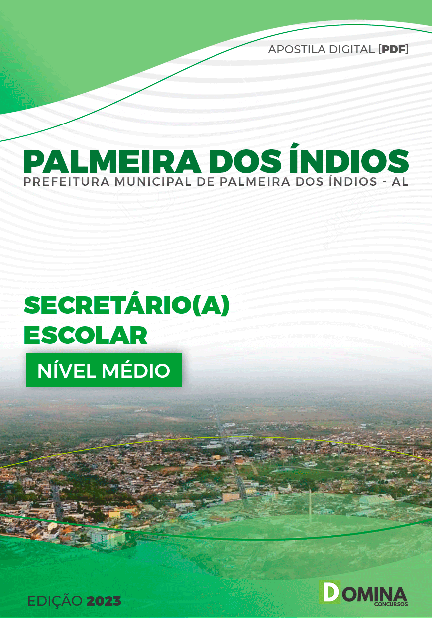Apostila Pref Palmeira dos Índios AL 2023 Secretário Escolar