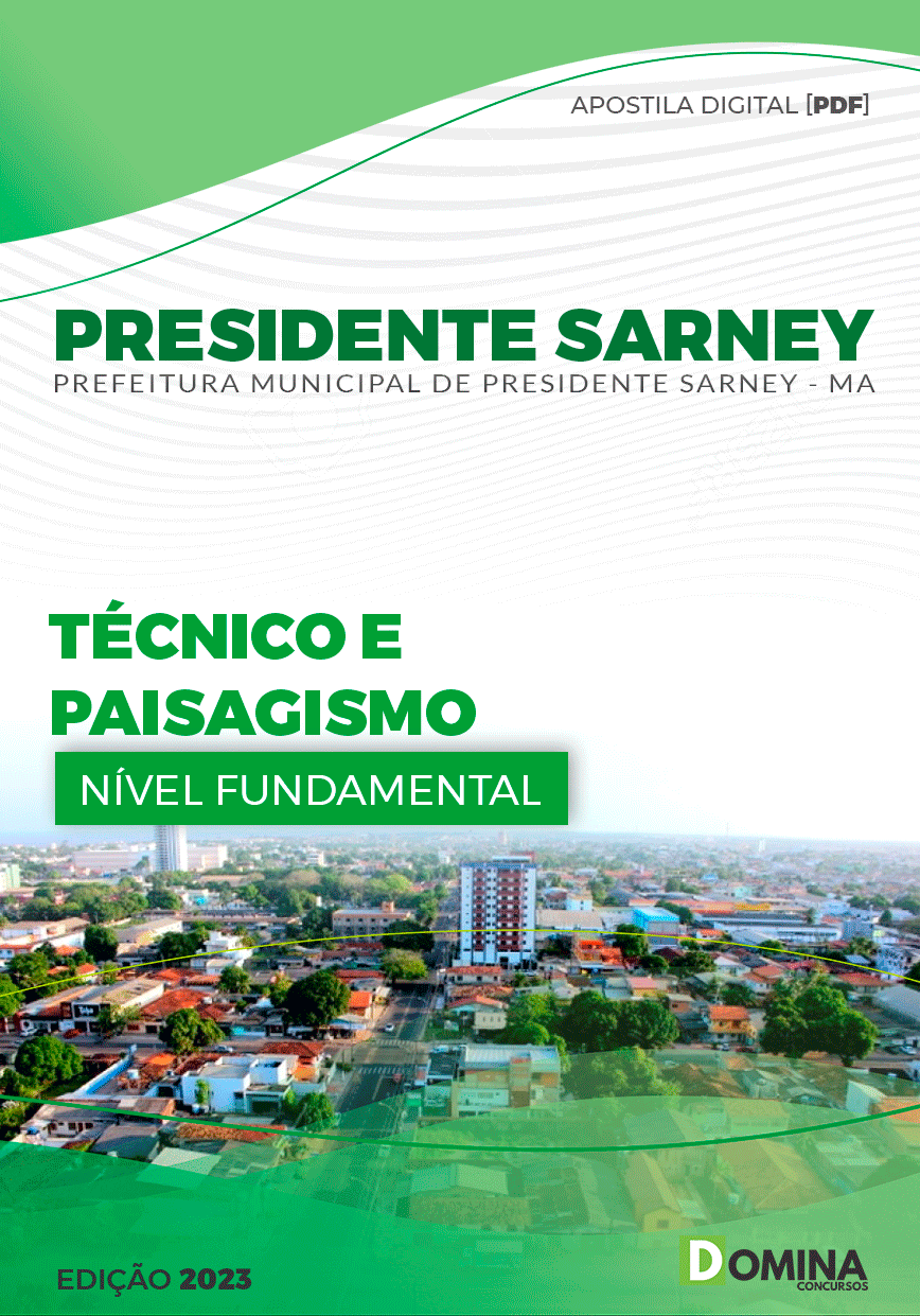 Apostila Pref Presidente Sarney MA 2023 Técnico Paisagismo