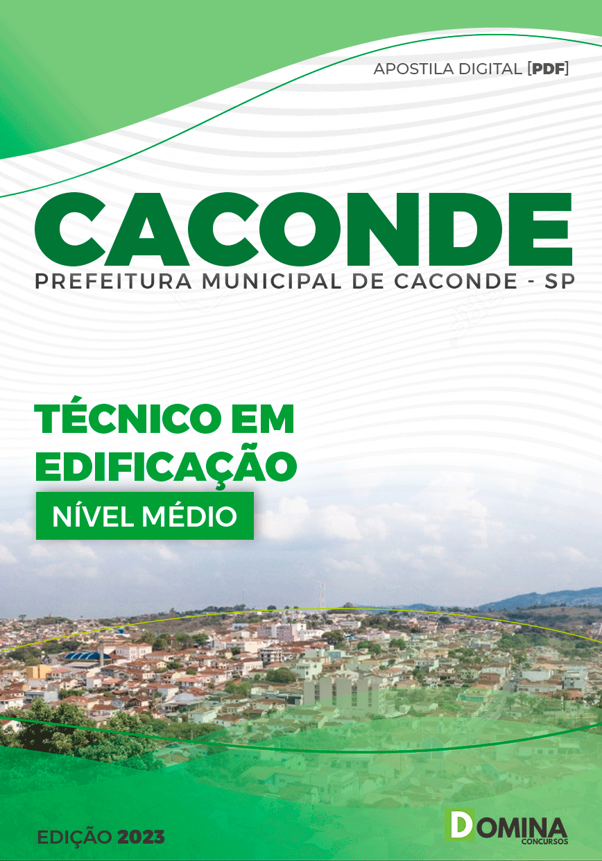 Apostila Pref Caconde SP 2023 Técnico Edificações
