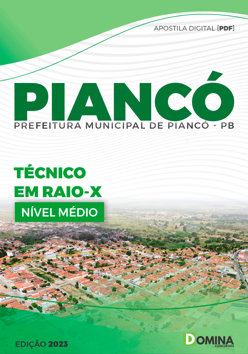 Apostila Pref Piancó PB 2023 Técnico em Raio X