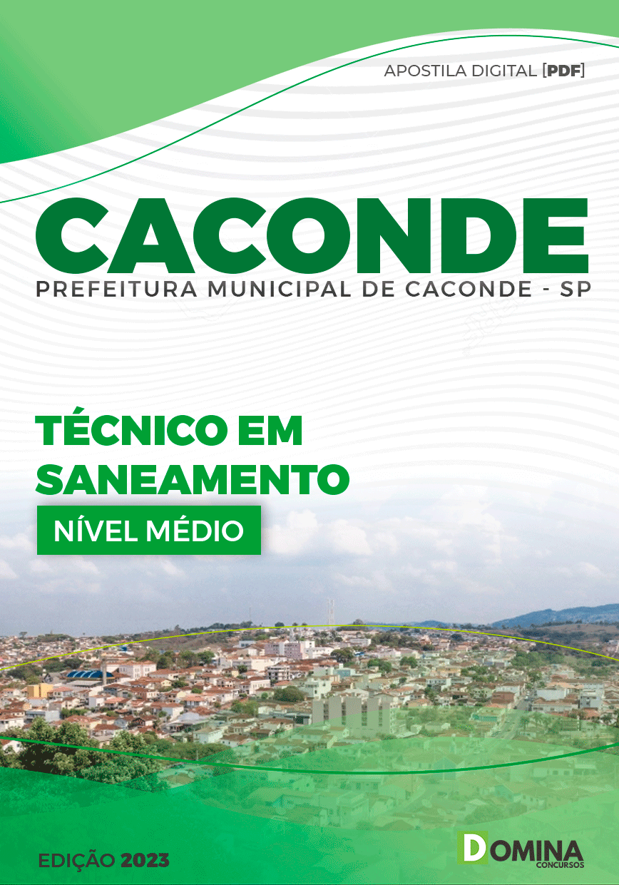 Apostila Pref Caconde SP 2023 Técnico Saneamento