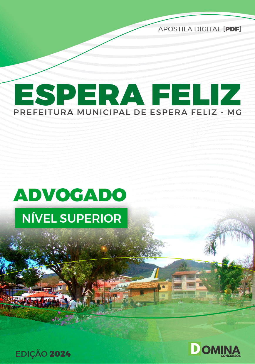 Apostila Pref Espera Feliz MG 2024 Advogado