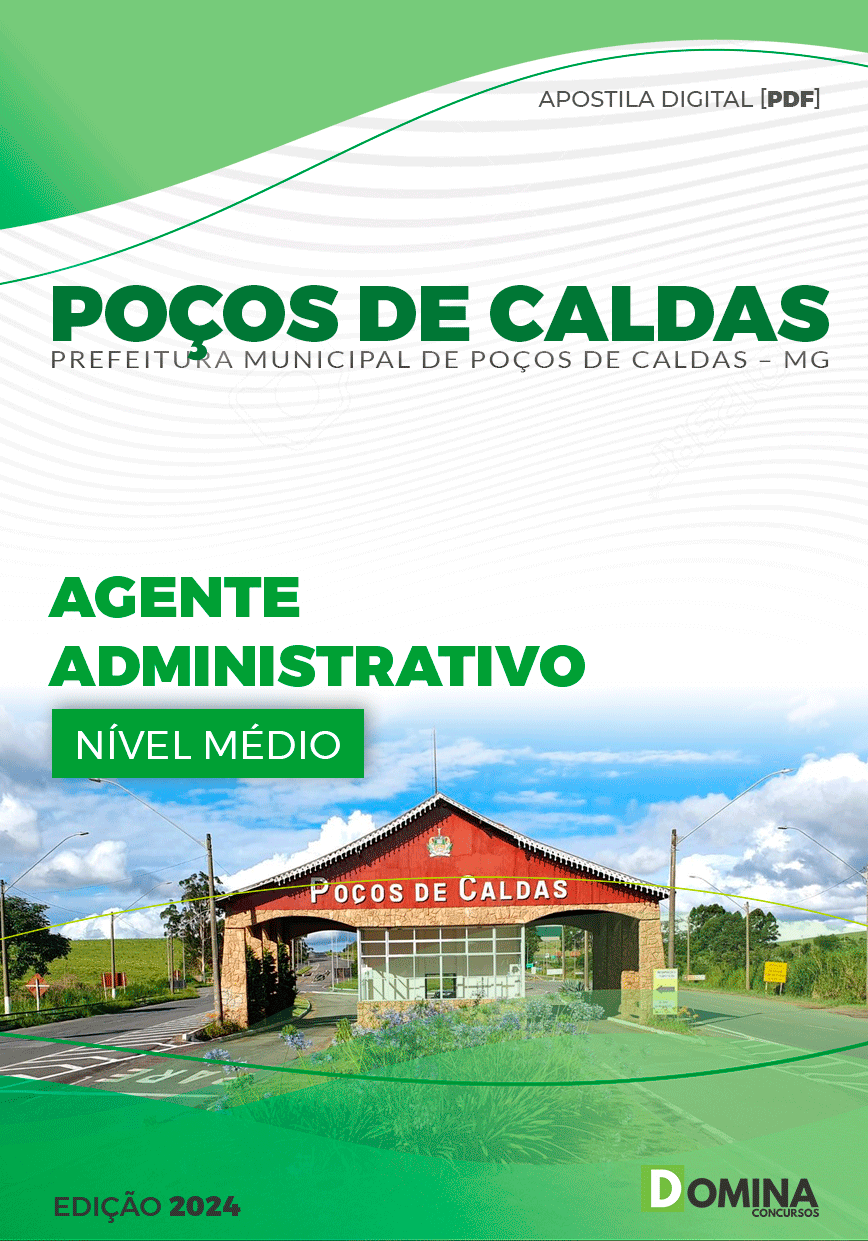 Apostila Pref Poços de Caldas MG 2024 Agente Administrativo