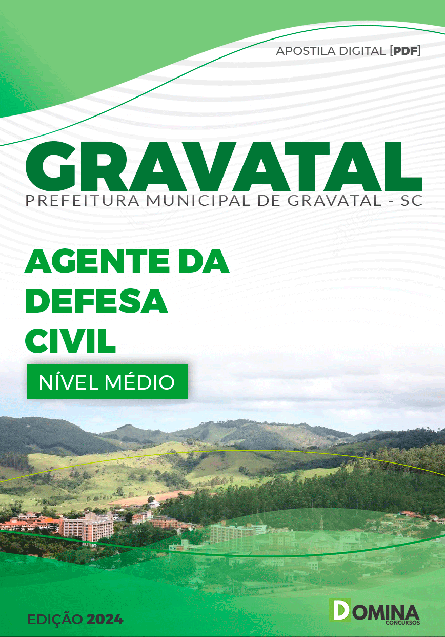 Apostila Concurso Pref Gravatal SC 2024 Agente Defesa Civil