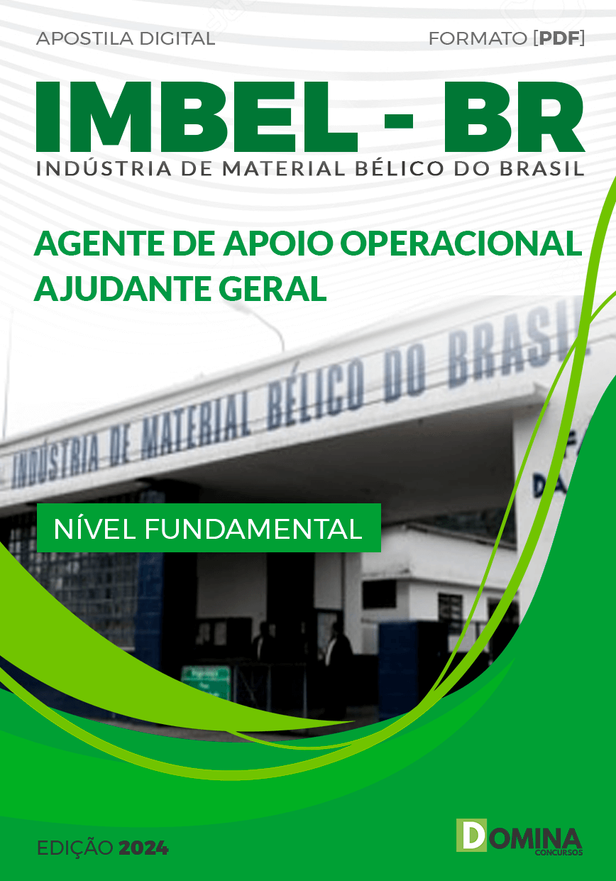 Apostila IMBEL 2024 Agente de Apoio Operacional Ajudante Geral