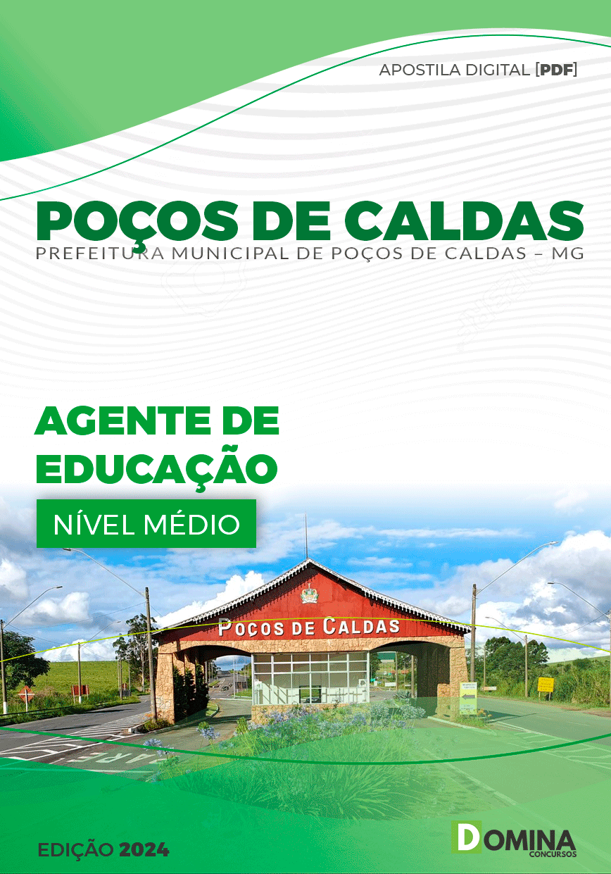 Apostila Pref Poços de Caldas MG 2024 Agente Educação