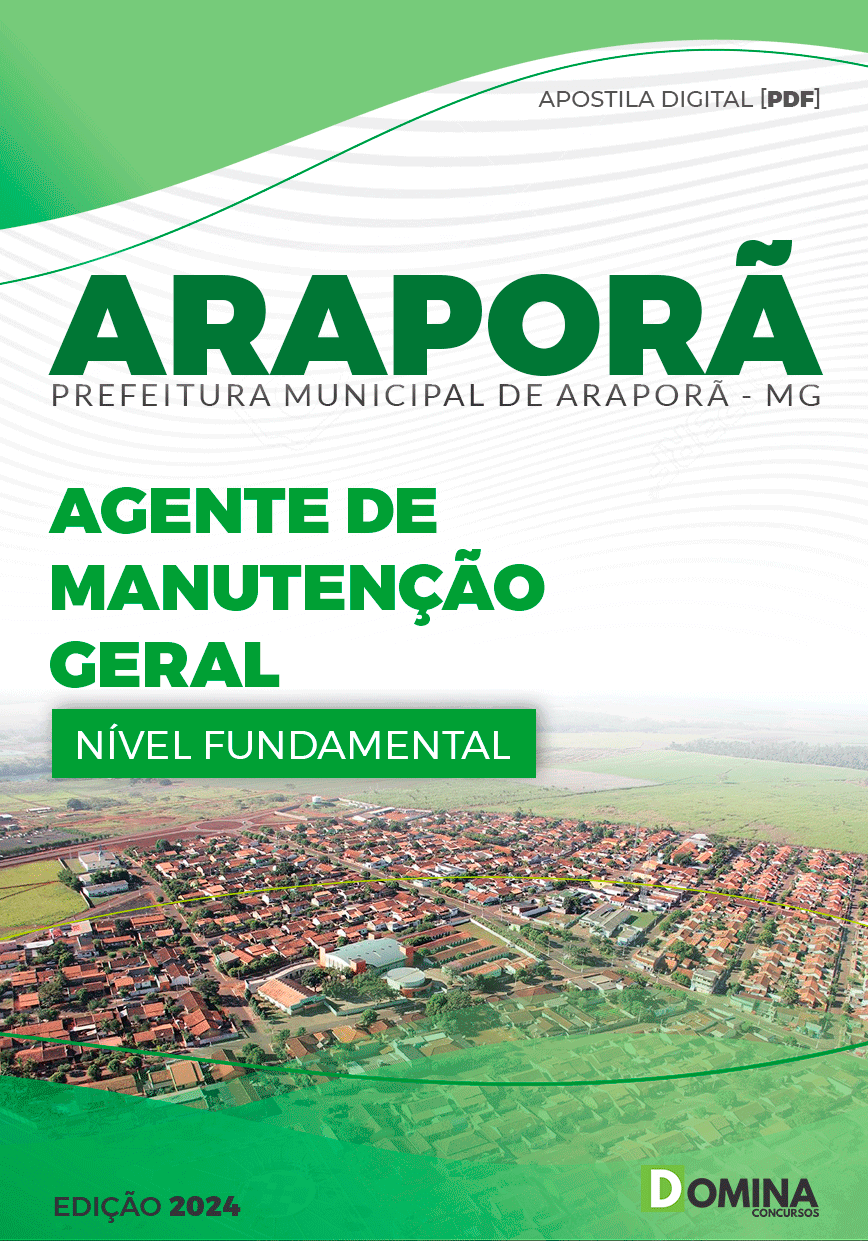 Apostila Pref Araporã MG 2024 Agente de Manutenção Geral