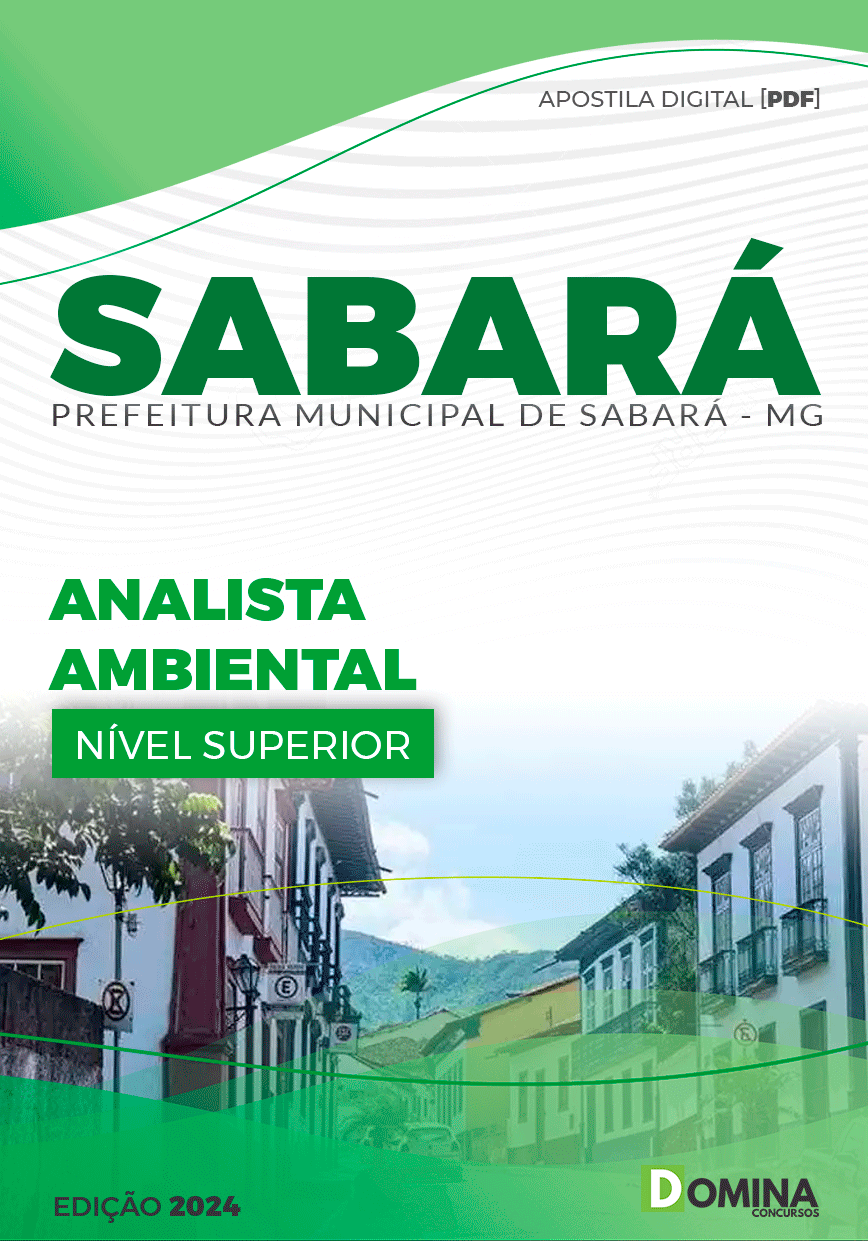 Apostila Pref Sabará MG 2024 Analista Ambiental