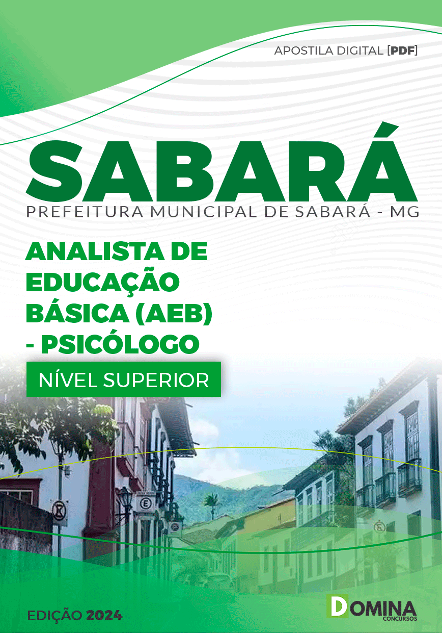 Apostila Pref Sabará MG 2024 AEB Psicólogo