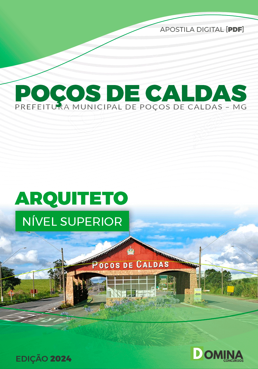 Apostila Pref Poços de Caldas MG 2024 Arquiteto