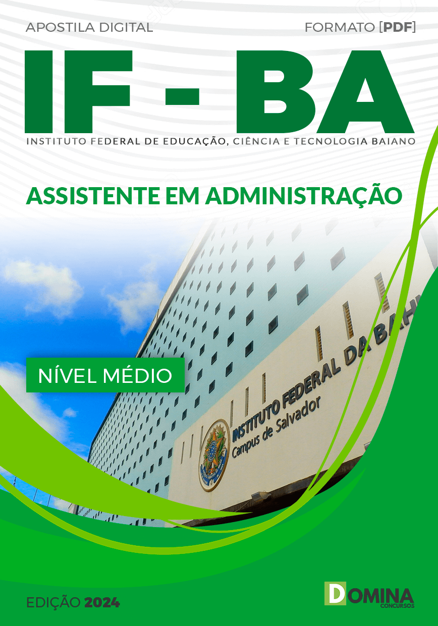 Apostila IF Baiano BA 2024 Assistente de Administração