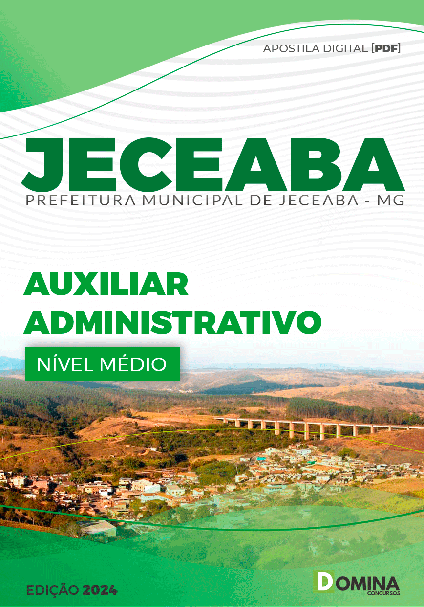 Apostila Pref Jeceaba MG 2024 Auxiliar Administrativo