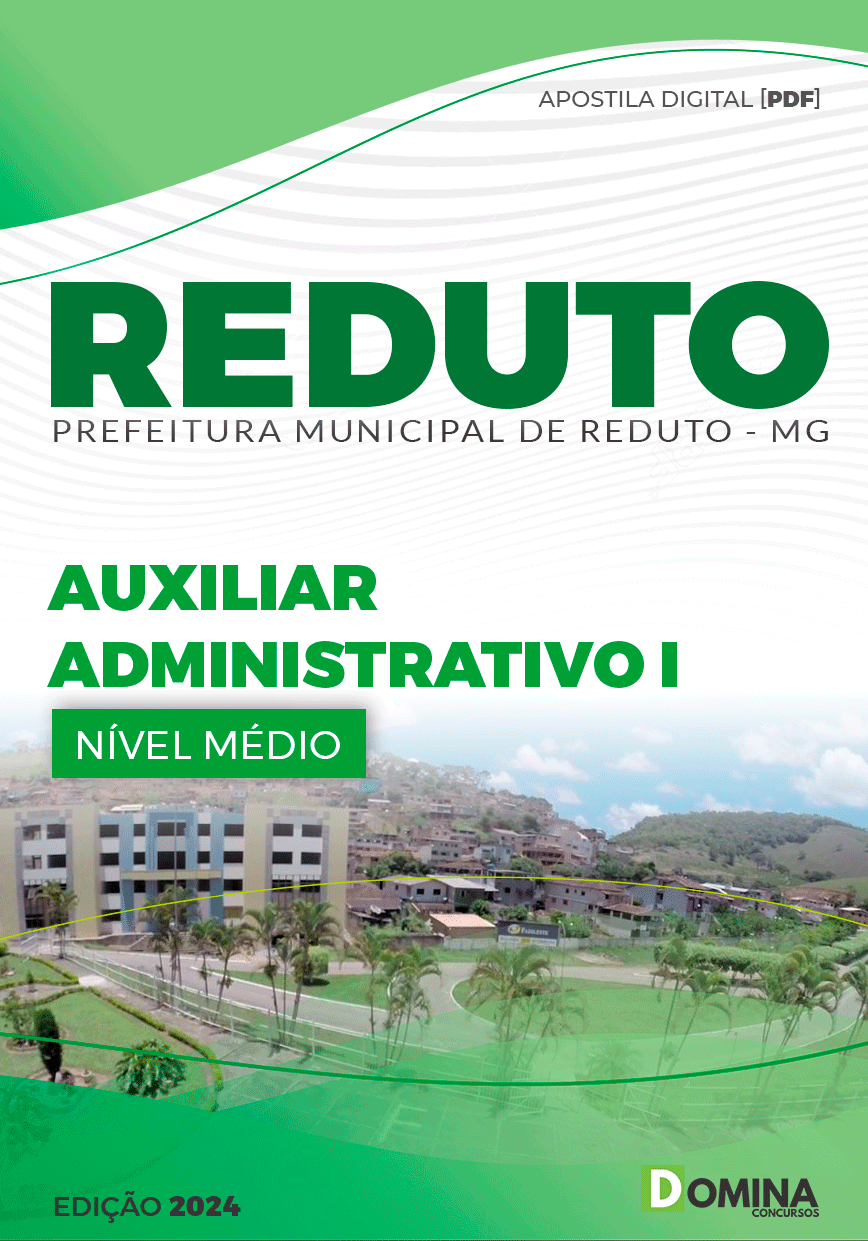 Apostila Pref Reduto MG 2024 Auxiliar Administrativo I