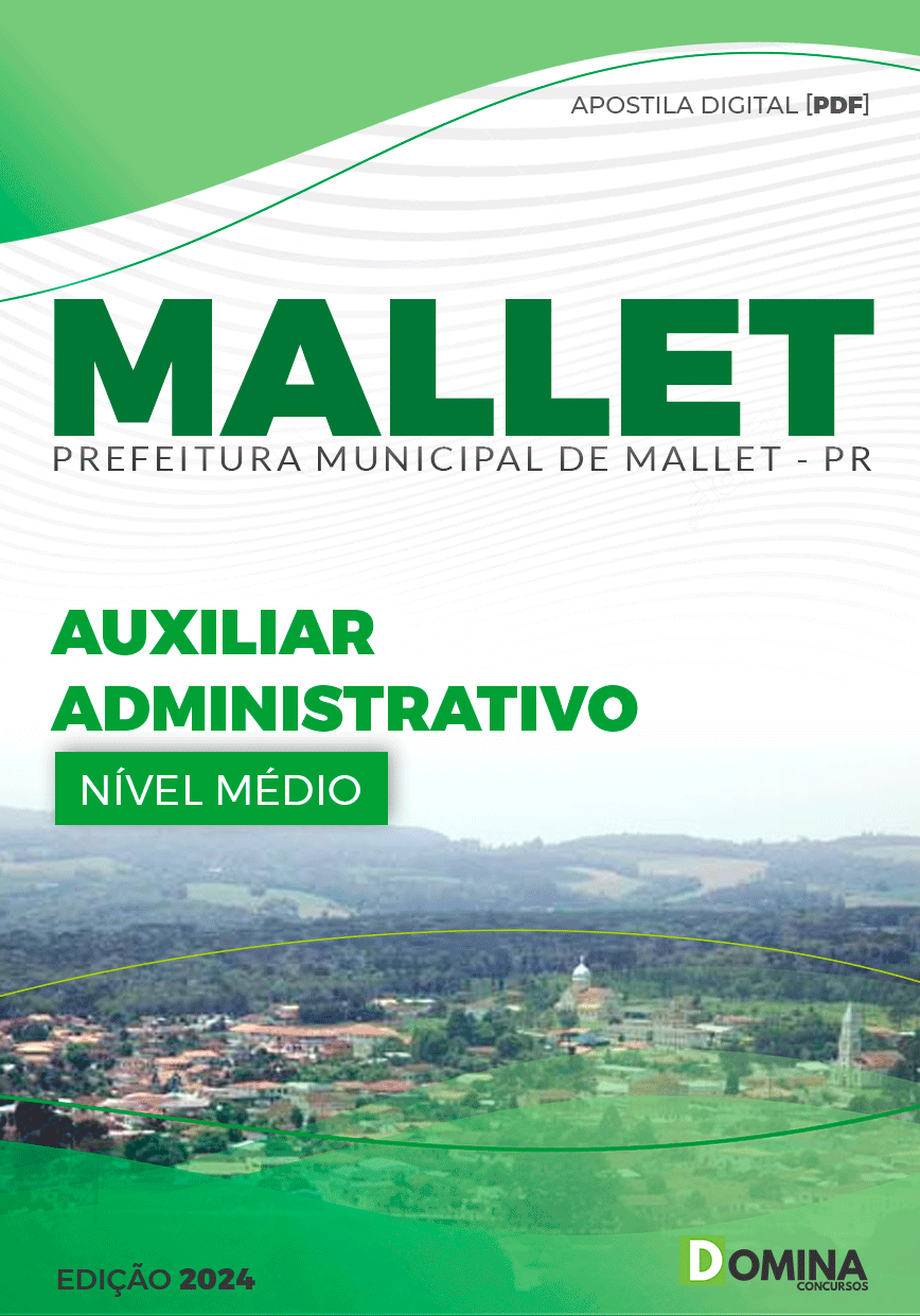 Apostila Pref Mallet PR 2024 Auxiliar Administrativo