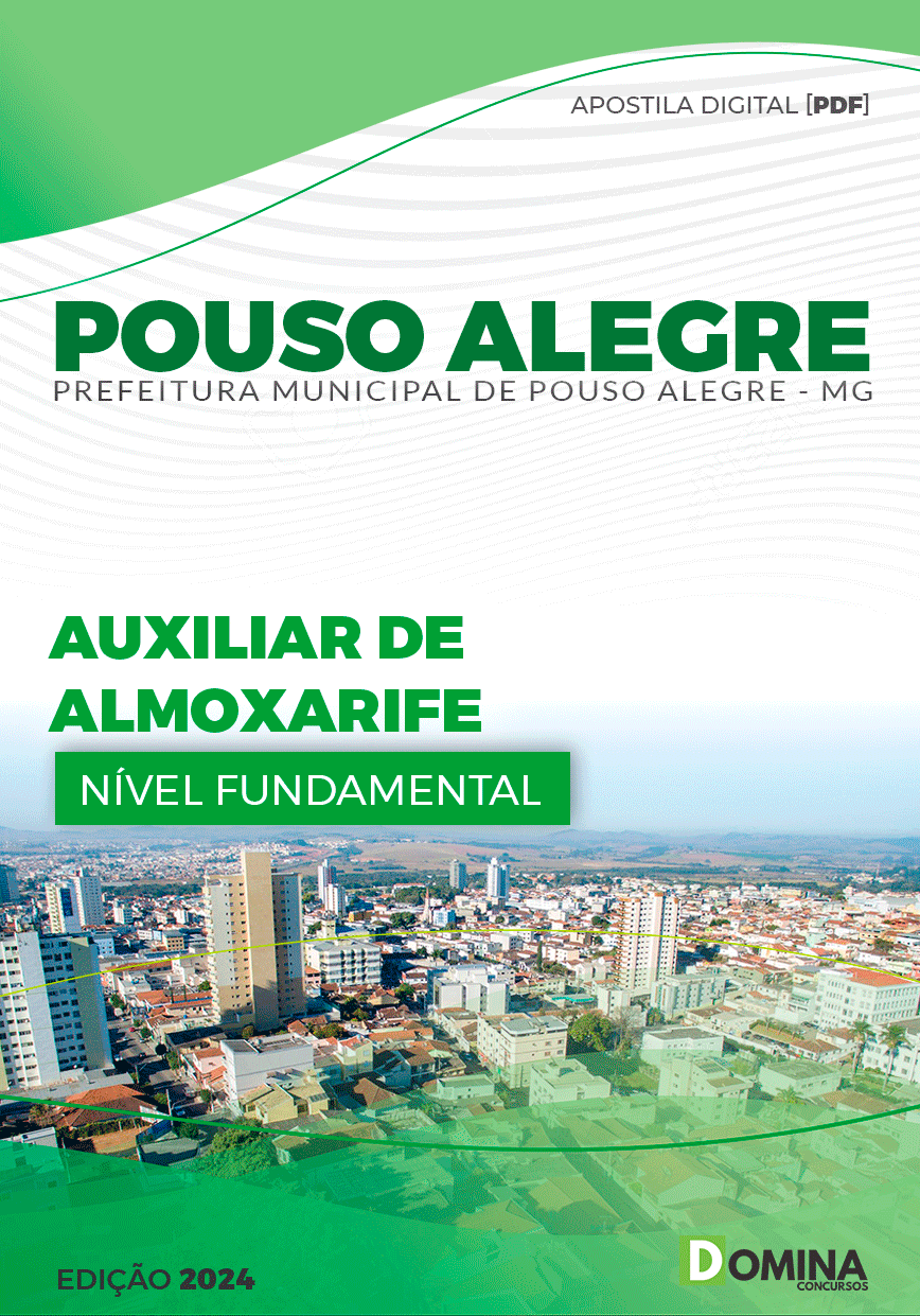Apostila Pref Pouso Alegre MG 2024 Auxiliar de Almoxarife