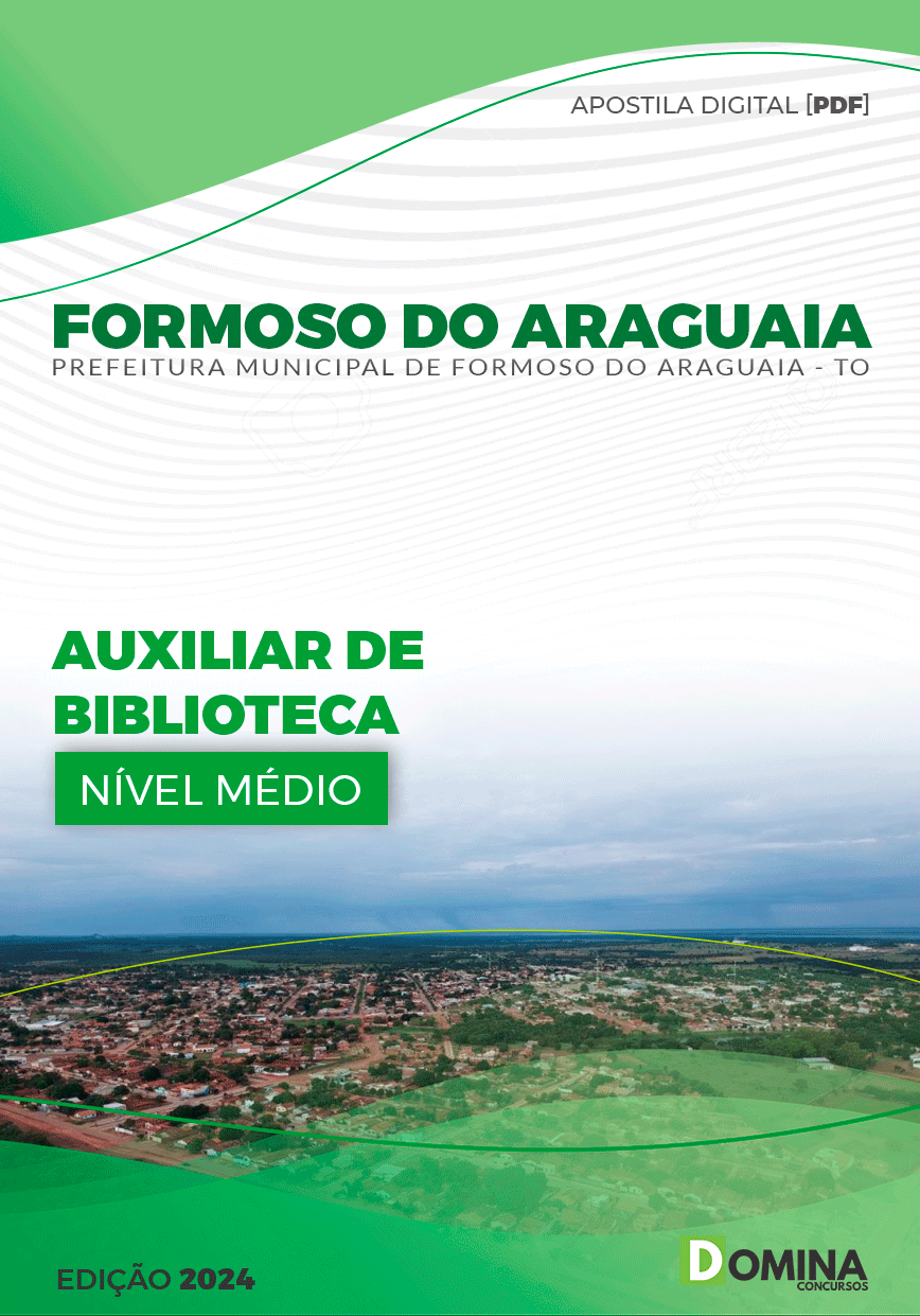 Pref Formoso do Araguaia TO 2024 Auxiliar de Biblioteca