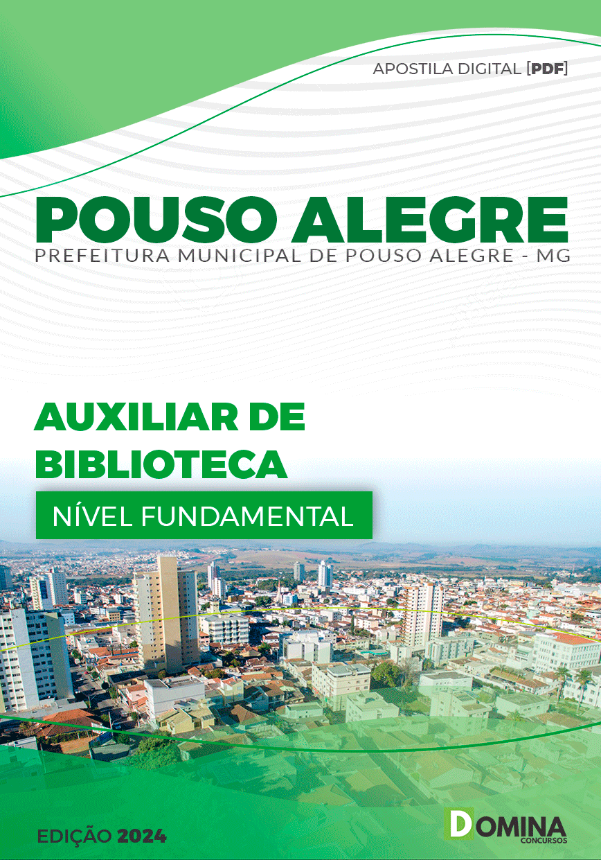 Apostila Pref Pouso Alegre MG 2024 Auxiliar de Biblioteca