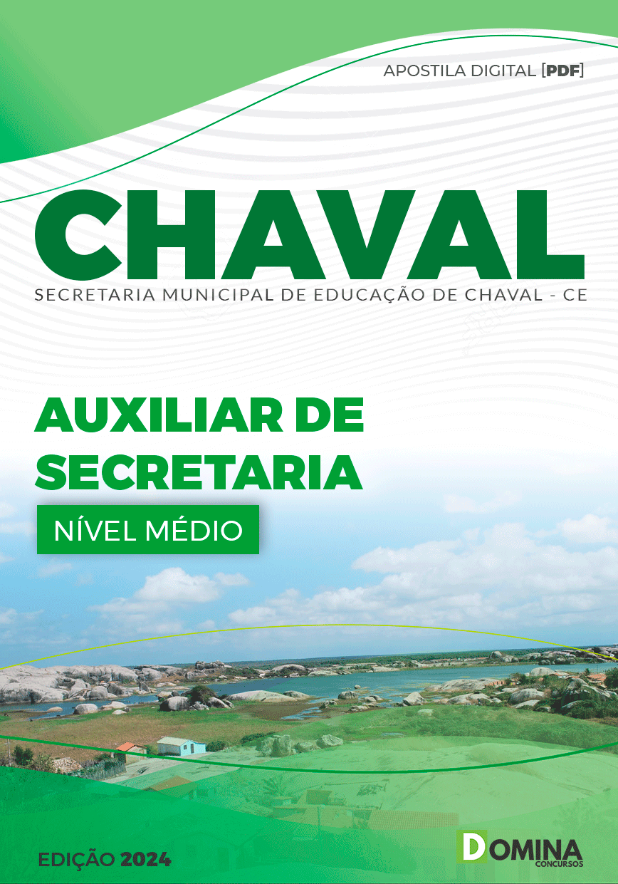 Apostila Concurso Pref Chaval CE 2024 Auxiliar Secretaria