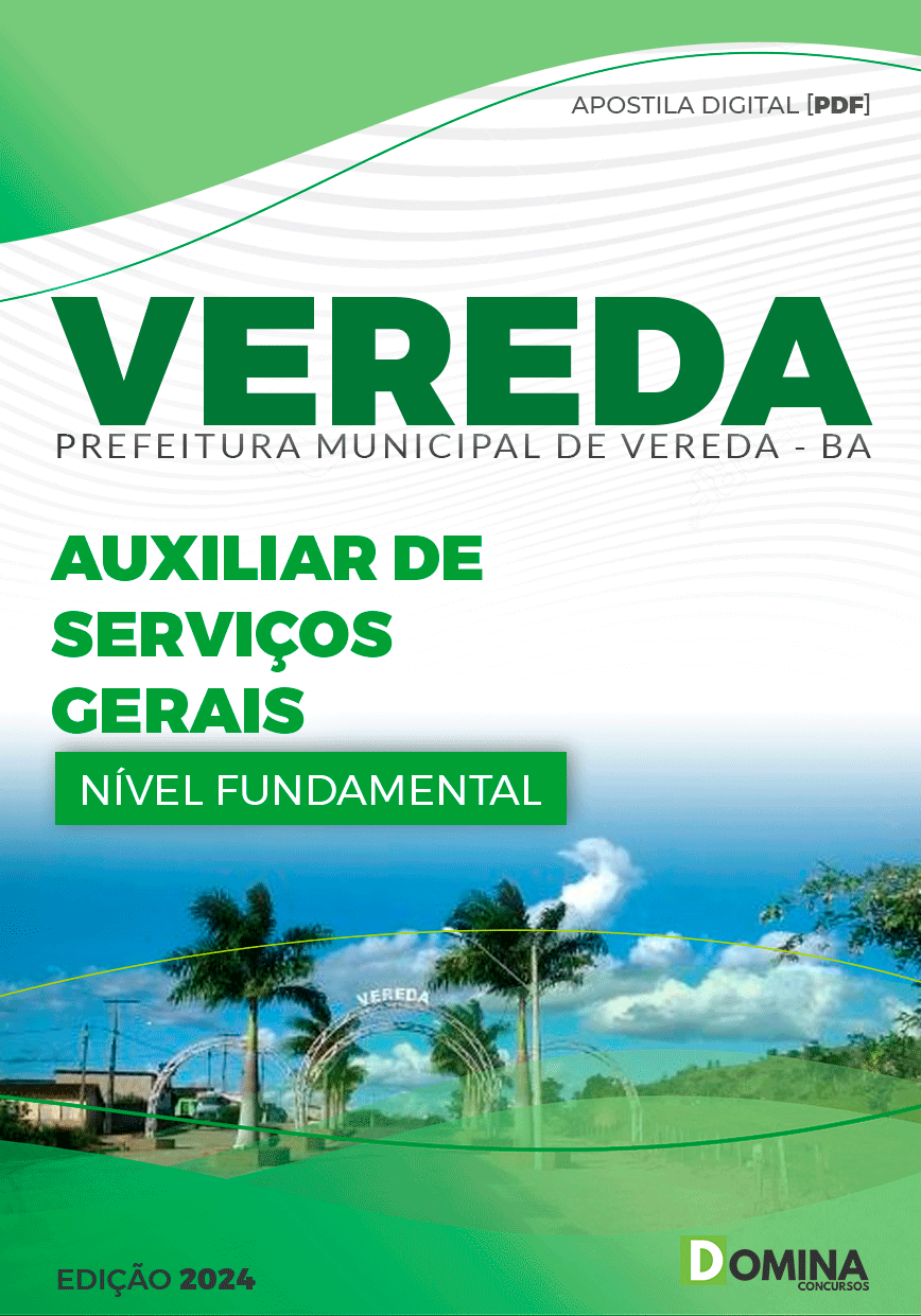 Apostila Concurso Pref Vereda BA 2024 Auxiliar Serviço Gerais