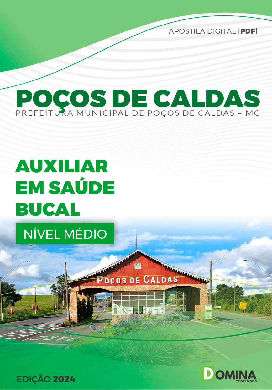 Apostila Pref Poços de Caldas MG 2024 Auxiliar Saúde Bucal