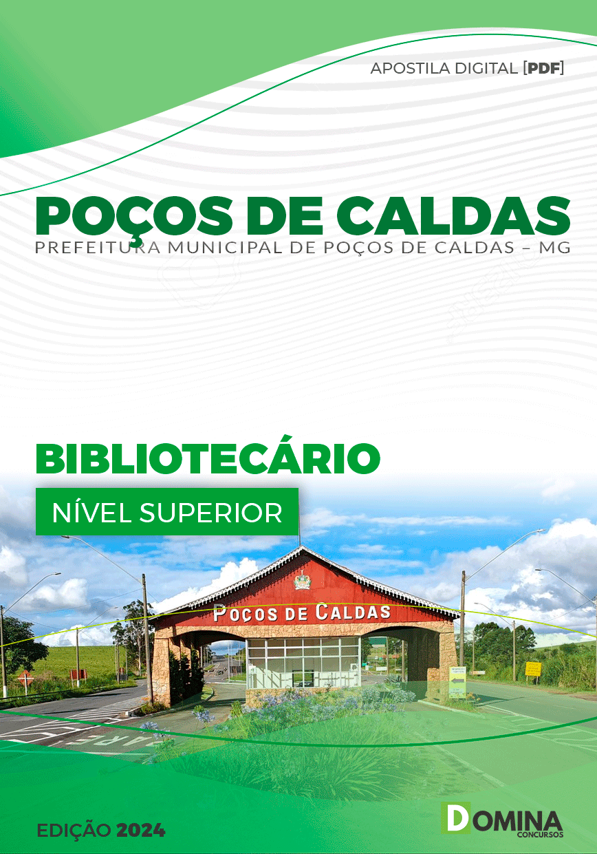 Apostila Pref Poços de Caldas MG 2024 Bibliotecário