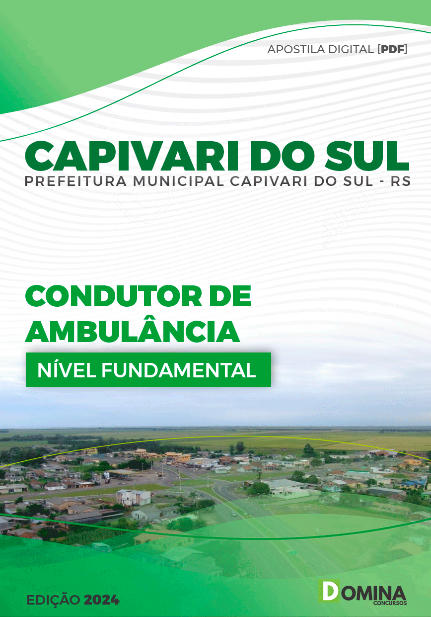 Apostila Pref Capivari do Sul RS 2024 Condutor Ambulância