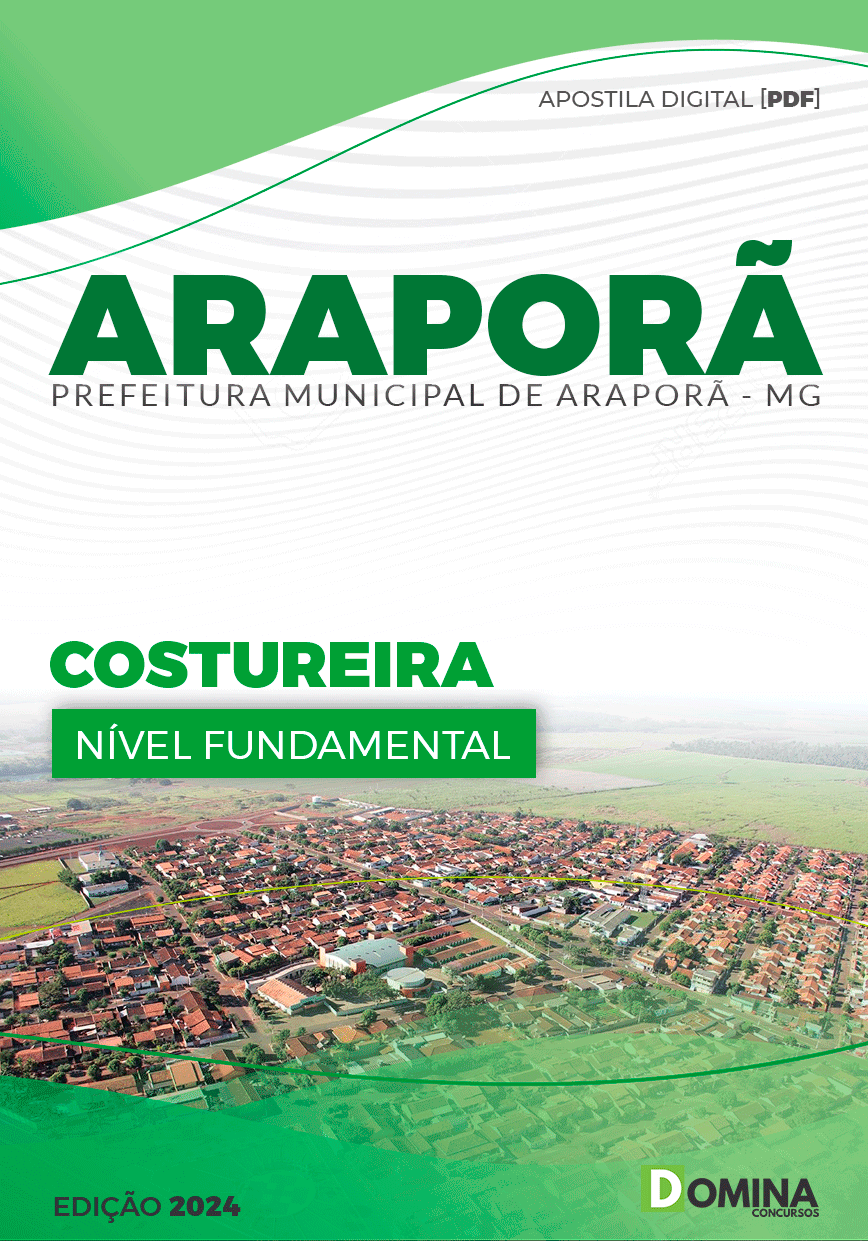 Apostila Pref Araporã MG 2024 Costureira