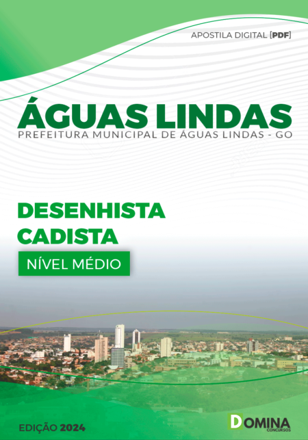 Apostila Pref Águas Lindas GO 2024 Desenhista Cadista