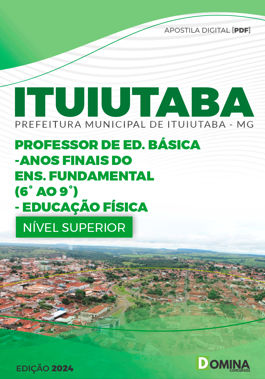 Apostila Pref Ituiutaba MG 2024 Professor de Educação Física