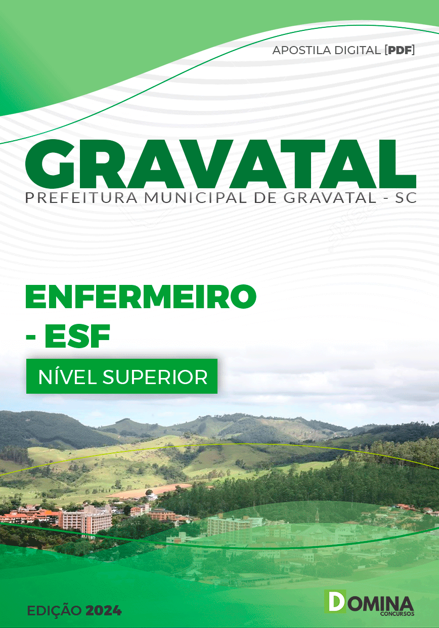 Apostila Concurso Pref Gravatal SC 2024 Enfermeiro ESF
